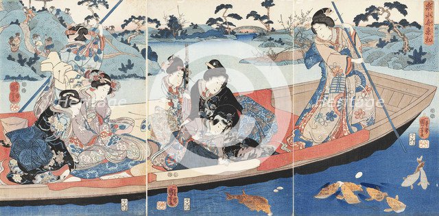 Sensui fune johatsu (The First Time on a Boat on a Miniature Lake), c1847.
