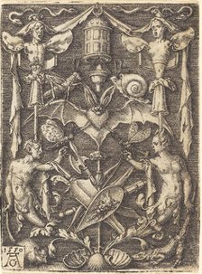 Ornament with Trophy of Arms, 1550. Creator: Heinrich Aldegrever.