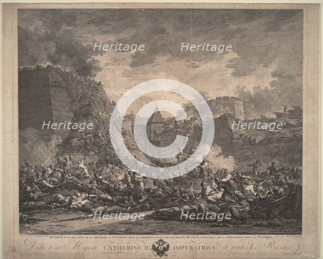 The Siege of the Fortress Ochakov on December 1788, 1792. Artist: Casanova, Francesco Giuseppe (1727-1802)