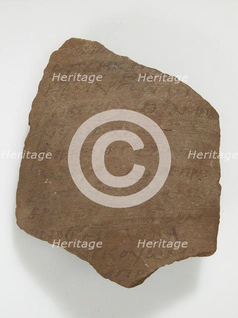 Ostrakon, Coptic, 7th century. Creator: Unknown.