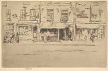 The Fish Shop, Busy Chelsea (Fish Shop, Chelsea), 1886-87. Creator: James Abbott McNeill Whistler.