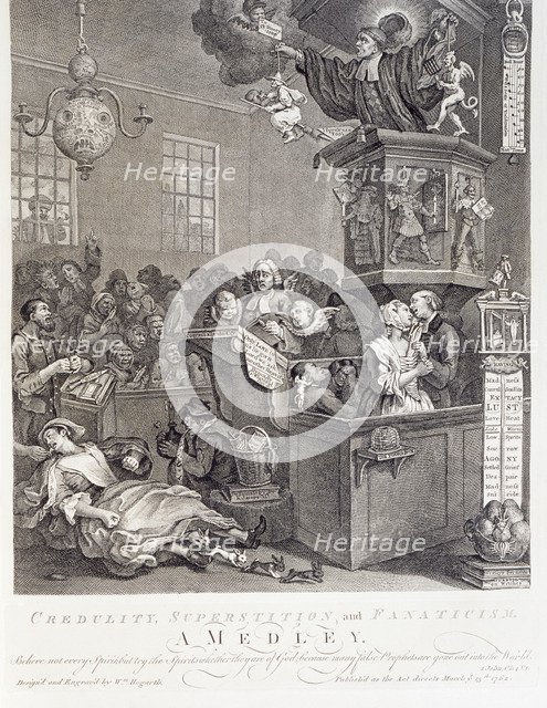 'Credulity, Superstition and Fanaticism. A Medley', 18th century.  Artist: William Hogarth