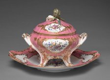 Pair of Covered Tureens on Stand (Paire de terrines couvert du roi et plateaux), 1757. Creator: Sèvres Porcelain Manufactory (French, est. 1740).