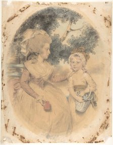 Mrs. Morgan and her Child, 1785. Creator: John Downman.