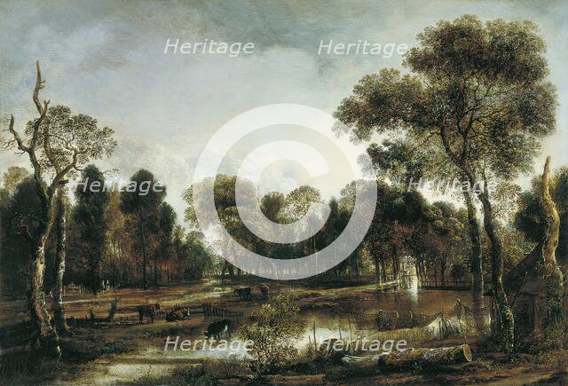 Wooded River Landscape, 1645. Creator: Aert van der Neer.