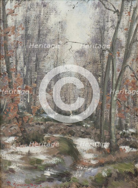 Snowless Winter. Motif from Skåne, late 19th-early 20th century. Creator: Per Gummeson.