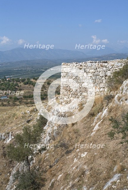 The walls of Mycenae, Greece. Artist: Samuel Magal