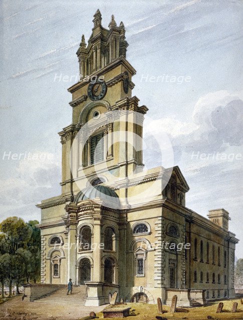 Church of St Anne, Limehouse, London, 1811. Artist: John Coney