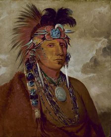 Shó-me-kós-see, The Wolf, a Chief, 1832. Creator: George Catlin.