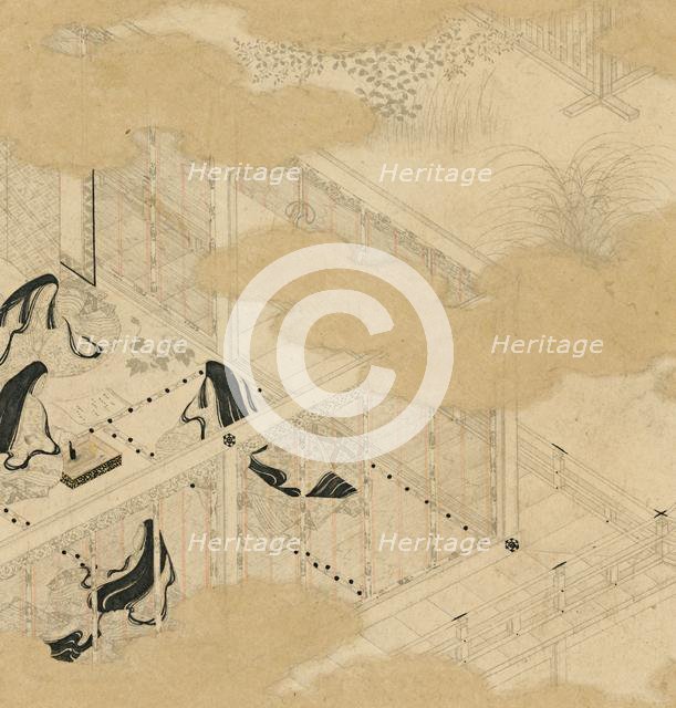 Albums of scenes from The Tale of Genji (Genji monogatari gajo), early 17th century. Creator: Tosa Mitsunori.