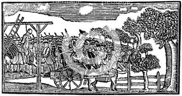 The execution at Lechmere Point, Cambridge, Massachusetts, 18th century (1954). Artist: Unknown