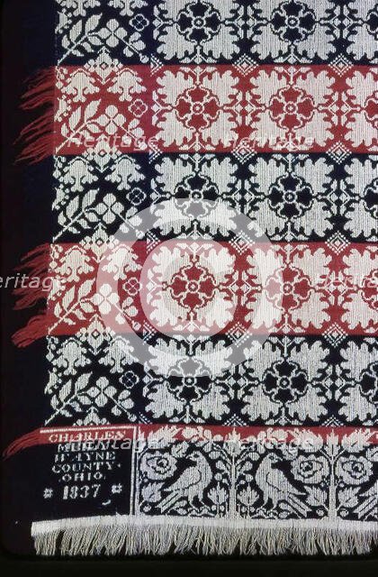 Coverlet, Ohio, 1837. Creator: Charles Meily.