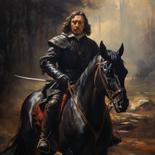 AI IMAGE - Portrait of Oliver Cromwell, 1640s, (2023). Creator: Heritage Images.