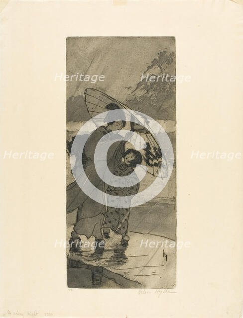 A Rainy Night, 1906. Creator: Helen Hyde.