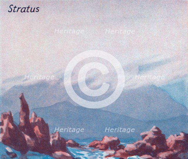 'Stratus - A Dozen of the Principal Cloud Forms In The Sky', 1935. Artist: Unknown.