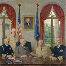 Truman and his Military Advisors, 1949. Creator: Augustus Vincent Tack.