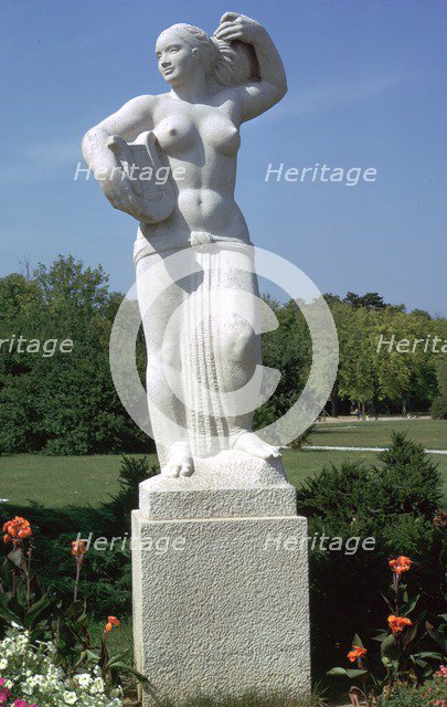Statue in the park at Keszthely. Artist: Unknown