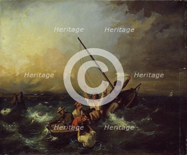 Shipwreck, 19th century. Creator: Eugene Isabey.