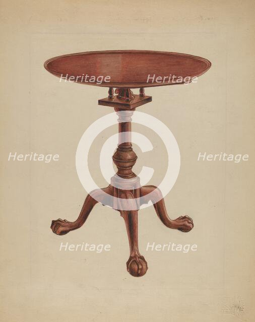 Tripod-table, c. 1936. Creator: Arthur Johnson.