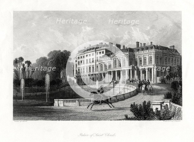 Palace of Saint-Cloud, Paris, France, 1875. Artist: Henry Adlard