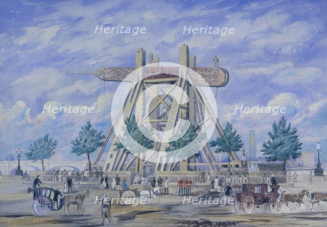 Erection of Cleopatra's Needle, 1878. Creator: Unknown.