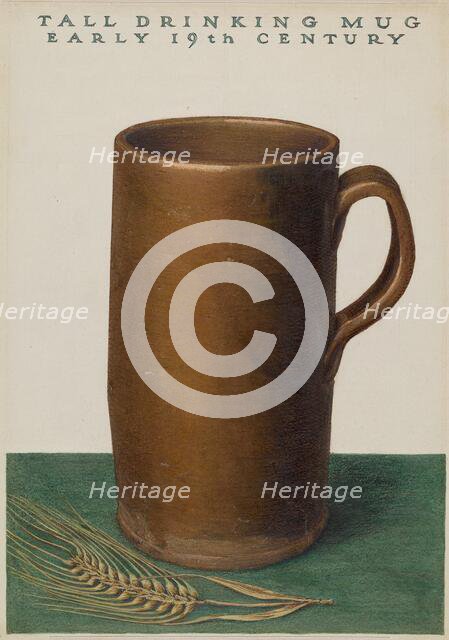 Tall Drinking Mug, 1935/1942. Creator: John Matulis.