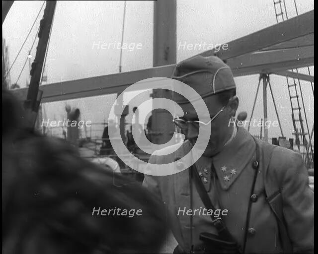 Prince Bernhard Walking Ashore in Dover, 1940. Creator: British Pathe Ltd.