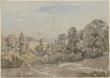 Forest with distant view, mid-19th century. Creator: Johann Wilhelm Schirmer.
