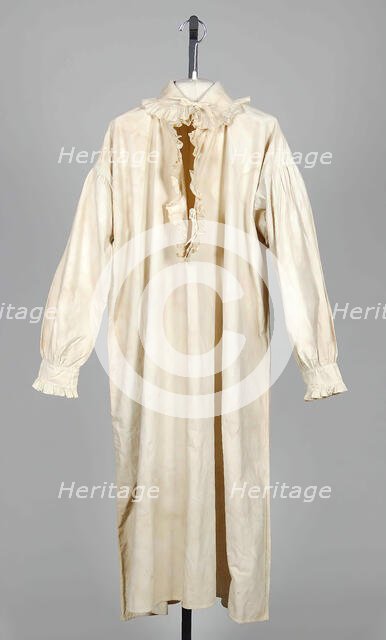 Nightshirt, British, 1815. Creator: Unknown.