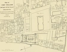 'Plan of Fort William and part of the City of Calcutta', 1925. Creator: Unknown.