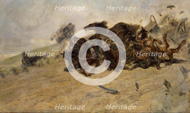 The Explosion, 1880. Creator: Fattori, Giovanni (1825-1908).