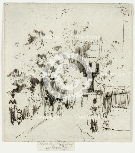 Bank Holiday, Corner of Beaufort Street, Chelsea, 1888-89. Creator: Theodore Roussel.