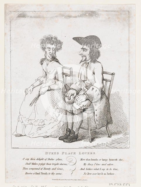 Dukes Place Lovers, February 21, 1797., February 21, 1797. Creator: Thomas Rowlandson.