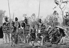 A party of Queensland natives carrying spears and shields, 1902. Artist: Henry King.
