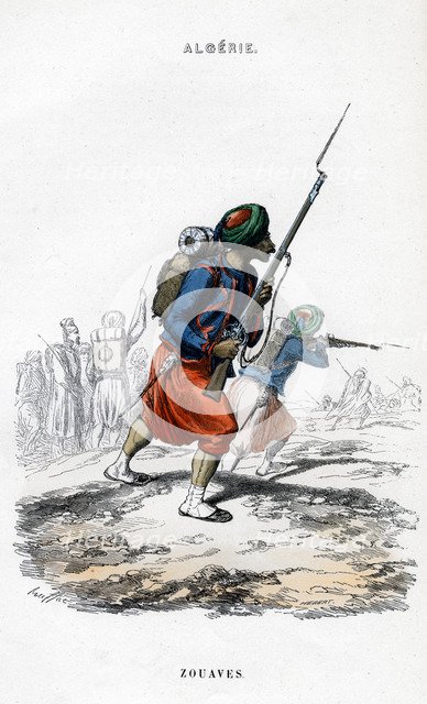 Zouaves; French Army in Algeria. Artist: Unknown