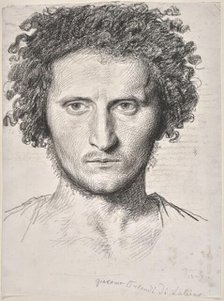 Study of the Head of a Young Man (Giacomo Orlandi di Subiaco), 1847. Creator: Johannes Niessen.