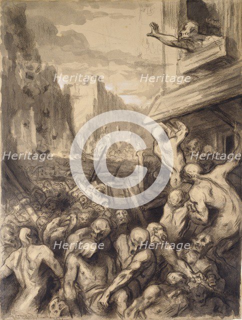 The Destruction of a City, mid 19th century. Artist: Honore Daumier.