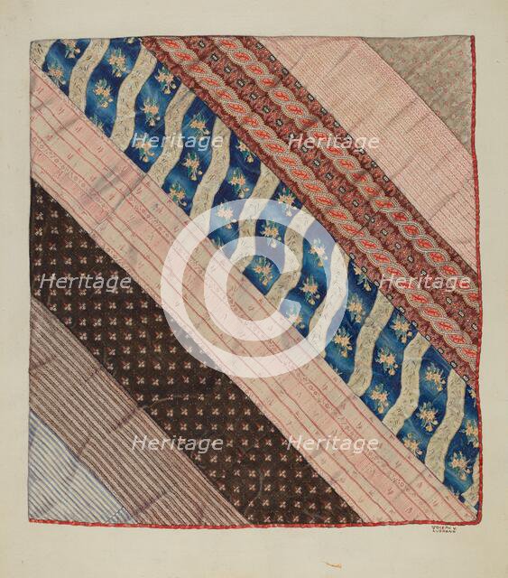 Quilt: Reverse Side, 1935/1942. Creator: Joseph Lubrano.