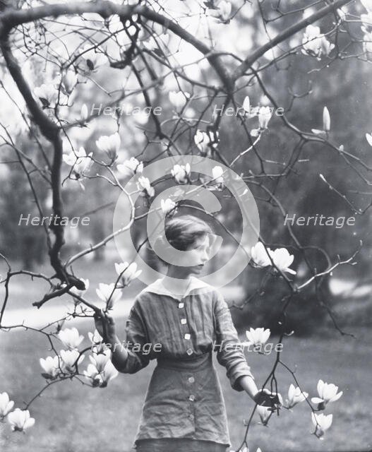 Portrait photograph of Edna St. Vincent Millay, 1914. Creator: Arnold Genthe.