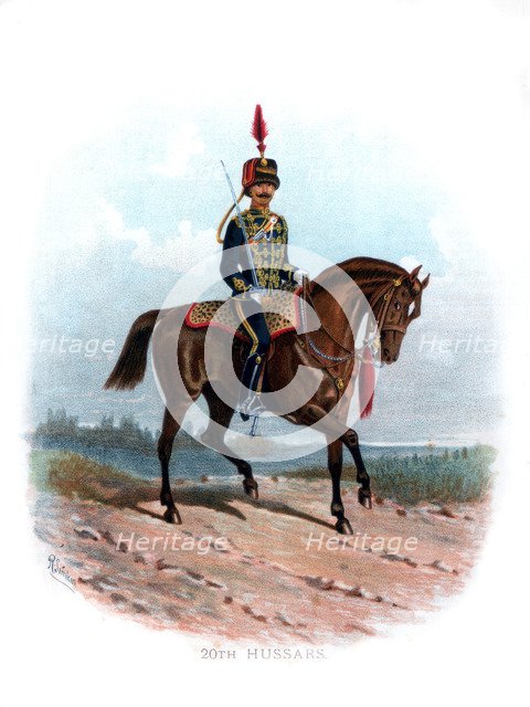 '20th Hussars', 1890.Artist: R Simkin