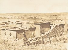 Vue générale du Temple de Kalabcheh (Talmis), prise de la montagne, April 8, 1850. Creator: Maxime du Camp.