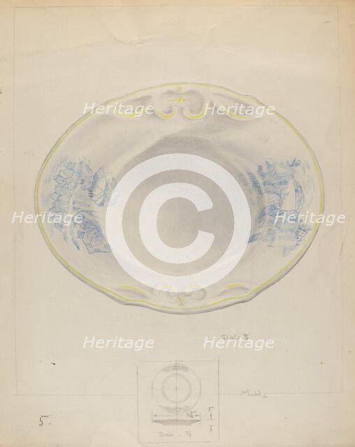 Platter, c. 1937. Creator: Joseph Sudek.