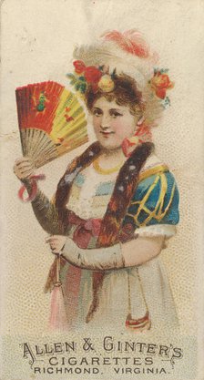 Plate 46, from the Fans of the Period series (N7) for Allen & Ginter Cigarettes Brands, 1889. Creator: Allen & Ginter.