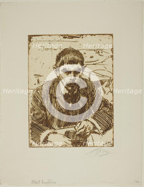 Albert Engström, 1905. Creator: Anders Leonard Zorn.