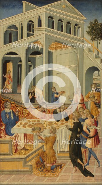 The Head of Saint John the Baptist Brought before Herod, 1455/60. Creator: Giovanni di Paolo.