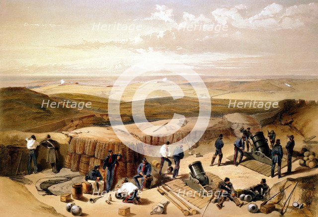 'The New Works at the Siege of Sebastapol...', Crimean War, 1853-1856. Artist: William Simpson