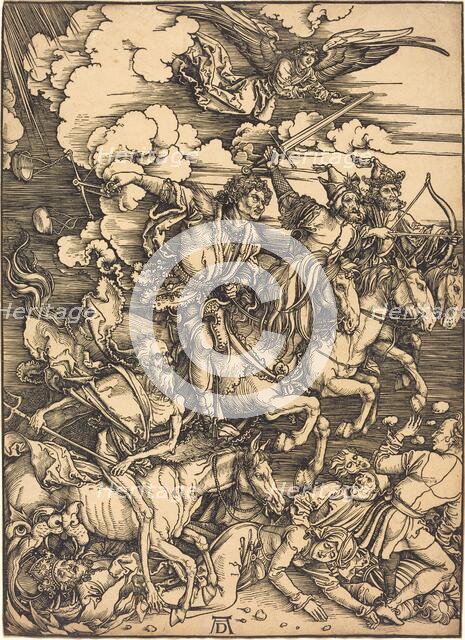 The Four Horsemen, probably c. 1496/1498. Creator: Albrecht Durer.