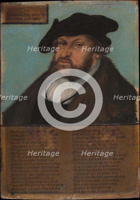 Johann I (1468-1532), the Constant, Elector of Saxony, 1532-33. Creator: Lucas Cranach the Elder.