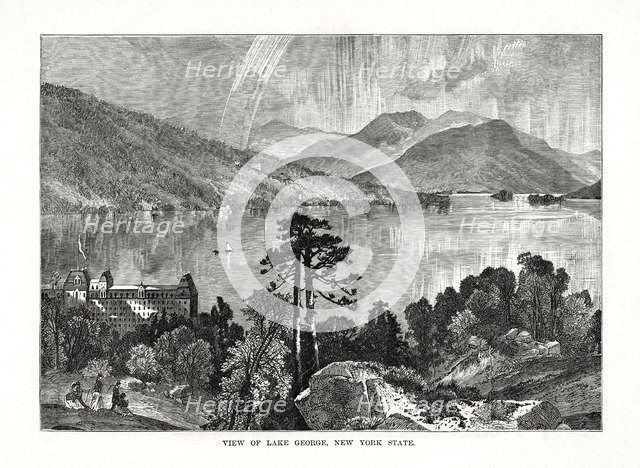 Lake George, New York State, USA, 1877. Artist: Unknown