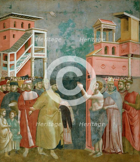 Renunciation of Worldly Goods (from Legend of Saint Francis), 1295-1300. Creator: Giotto di Bondone (1266-1377).